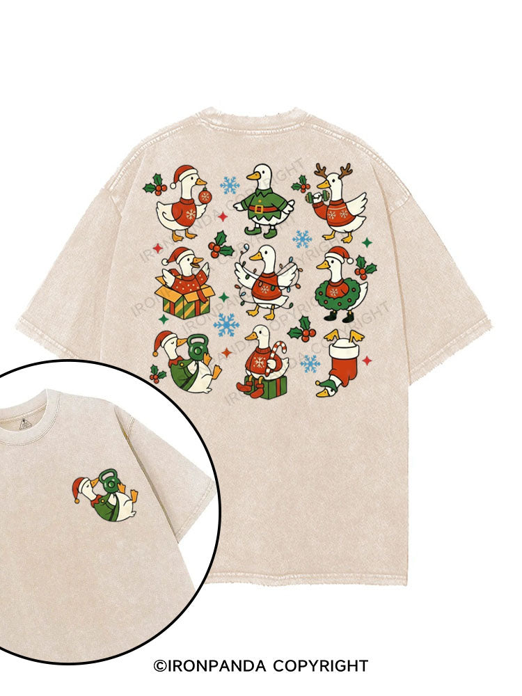 MERRY GOOSE FITNESS! printed Gym Shirt