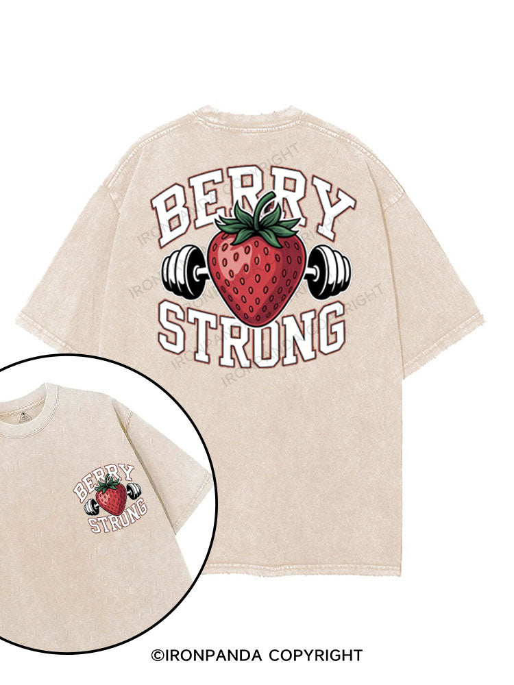 BERRY STRONG printed Gym Shirt