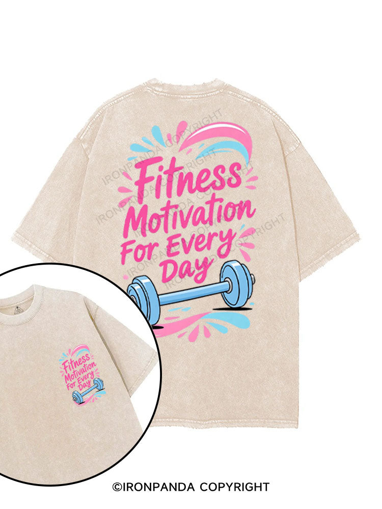 FITNESS MOTIVATION FOR EVERY DAY printed Gym Shirt