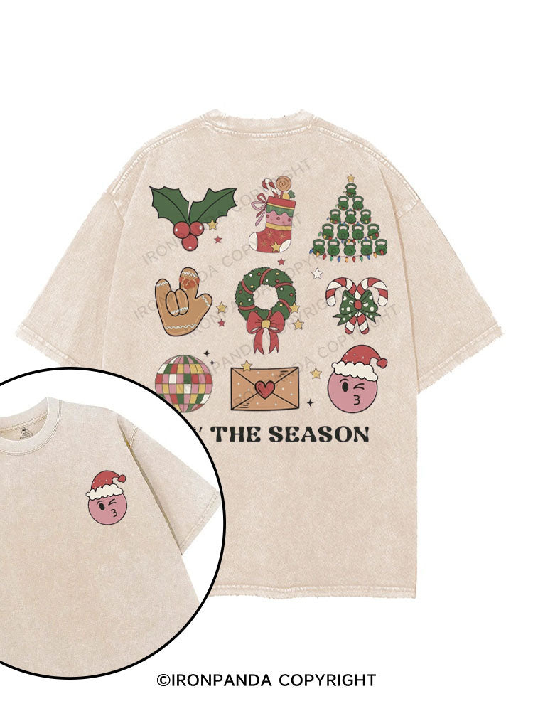 TIS' THE SEASON printed Gym Shirt