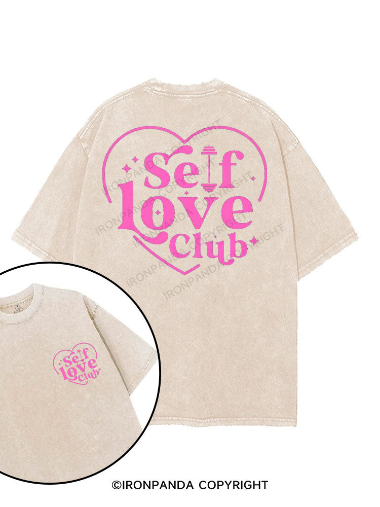 SELF LOVE CLUB printed Gym Shirt