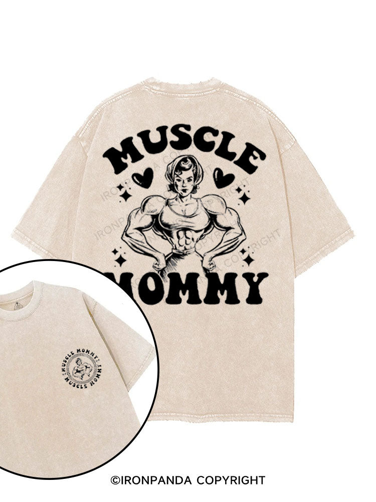 MUSCLE Mom  printed Gym Shirt
