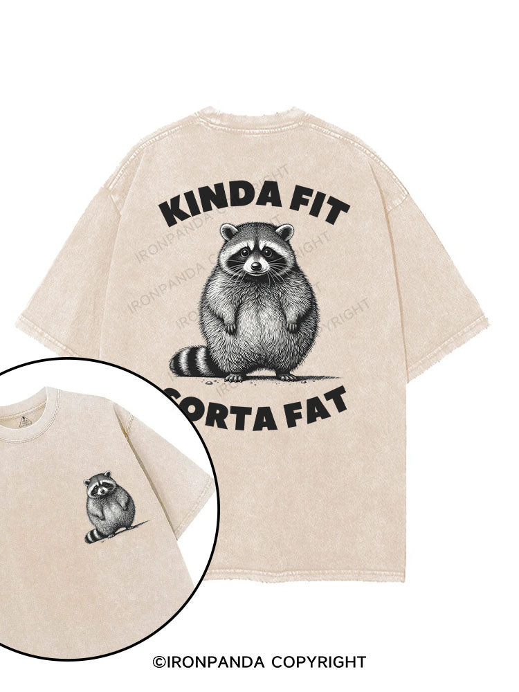 KINDA FIT SORTA FAT printed Gym Shirt