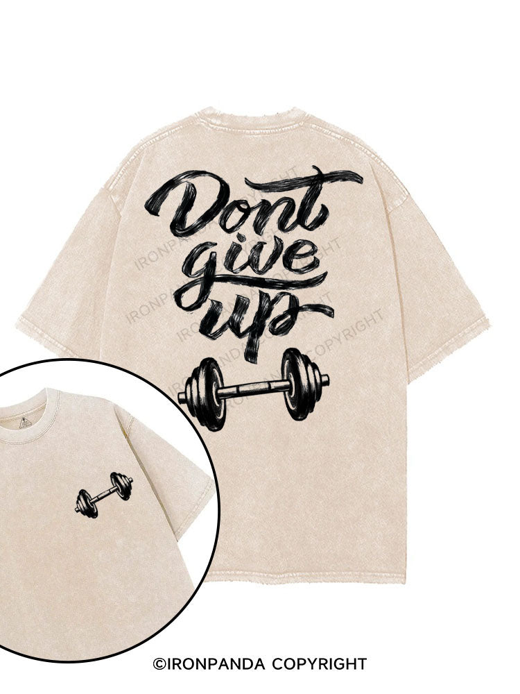 DONT GIVE UP printed Gym Shirt