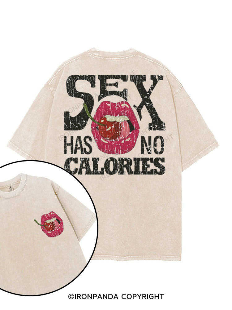 SEX HAS NO CALORIES printed Gym Shirt