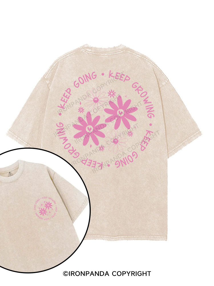 KEEP GOING KEEP GROWING printed Gym Shirt