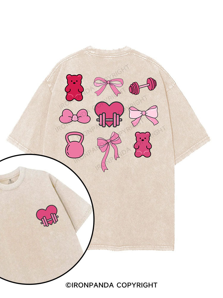 PINK POWER printed Gym Shirt