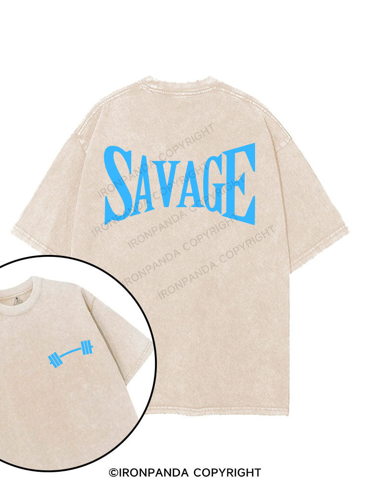 SAVAGE printed Gym Shirt