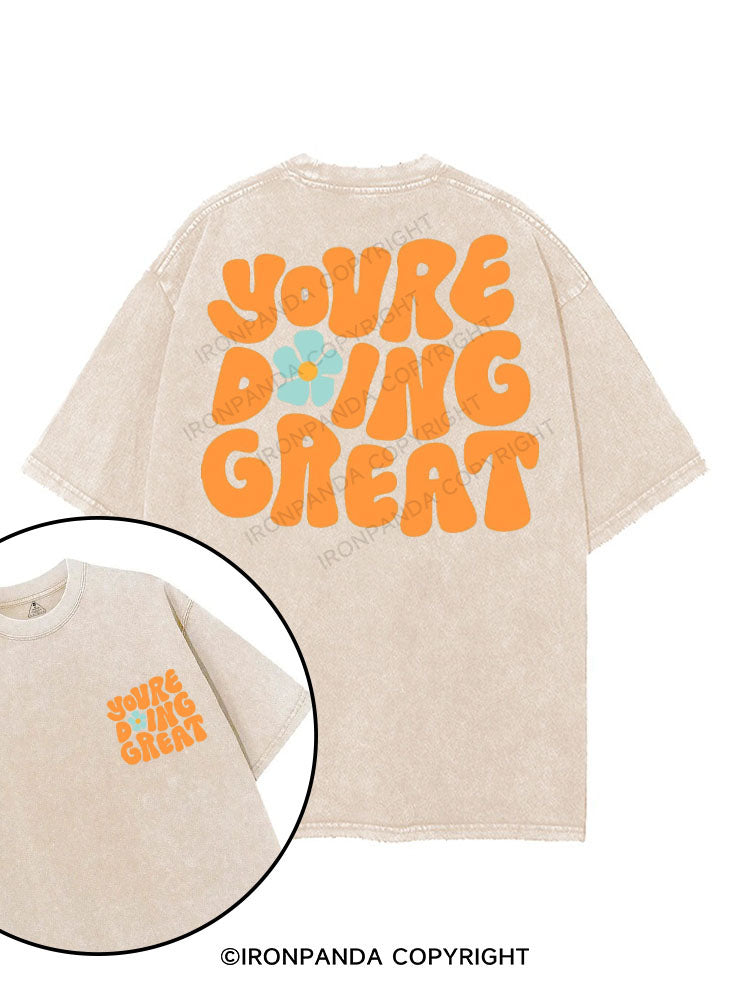 YOU RE DOING GREAT printed Gym Shirt