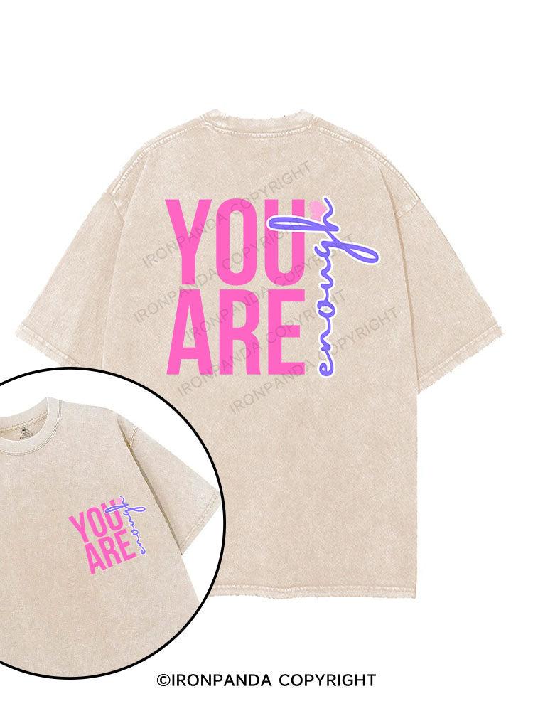 YOU ARE ENOUGH printed Gym Shirt