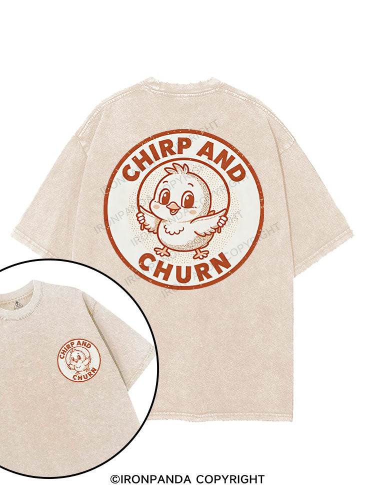 CHIRP AND CHURN printed Gym Shirt