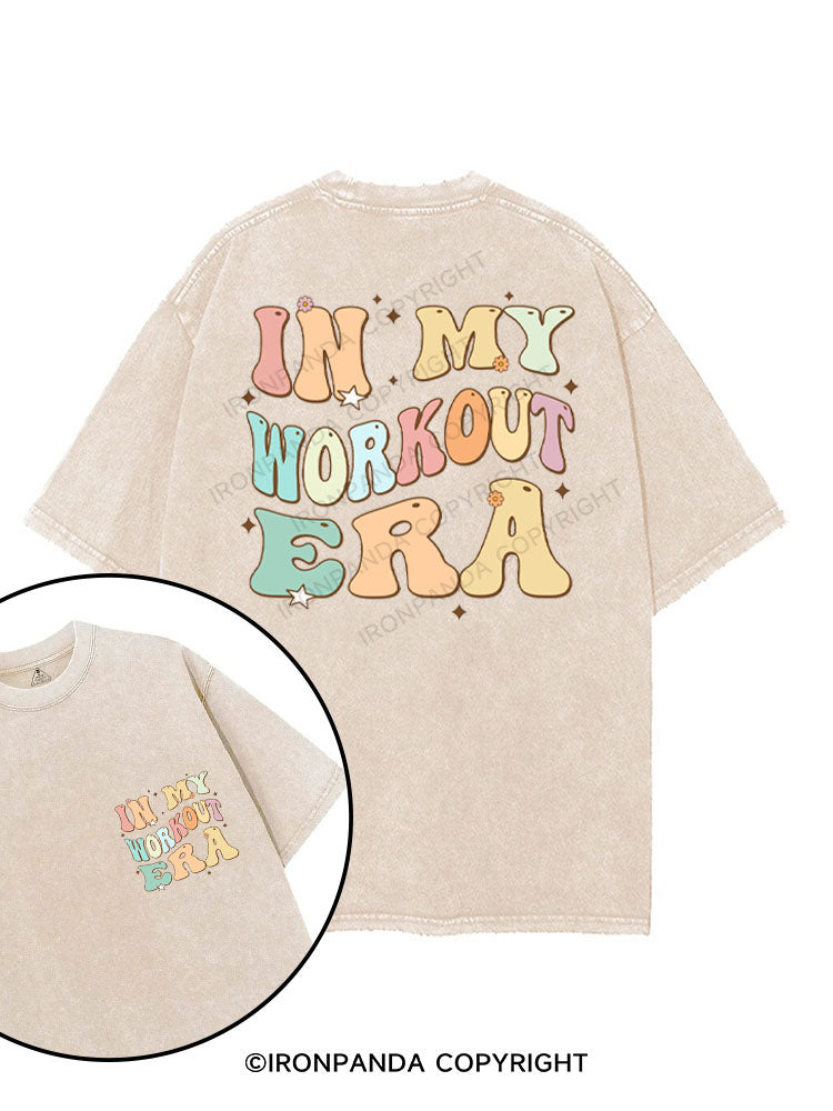 IN MY WORKOUT ERA printed Gym Shirt