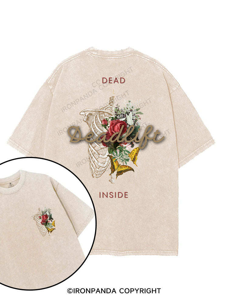DEADLIFT DEAD INSIDE printed Gym Shirt