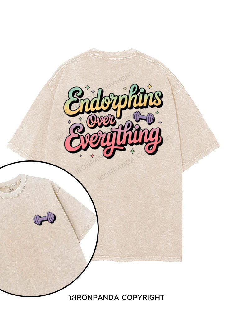 ENDORPHINS OVER EVERYTHING printed Gym Shirt
