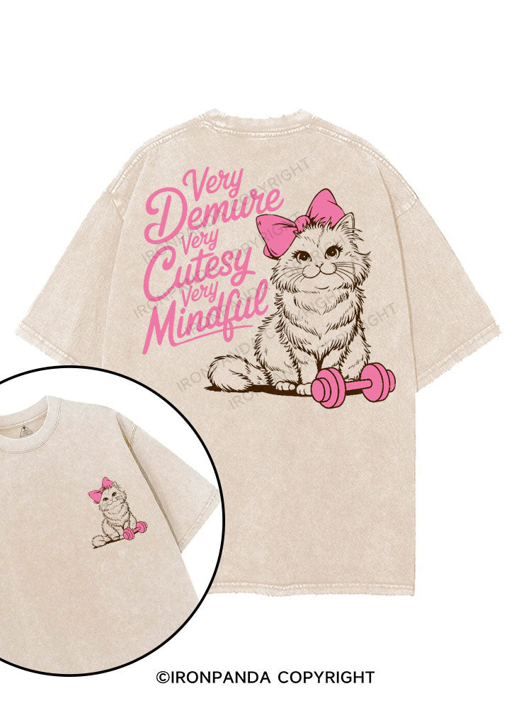 VERY DEMURE VERY CUTESY VERY MINDFUL printed Gym Shirt
