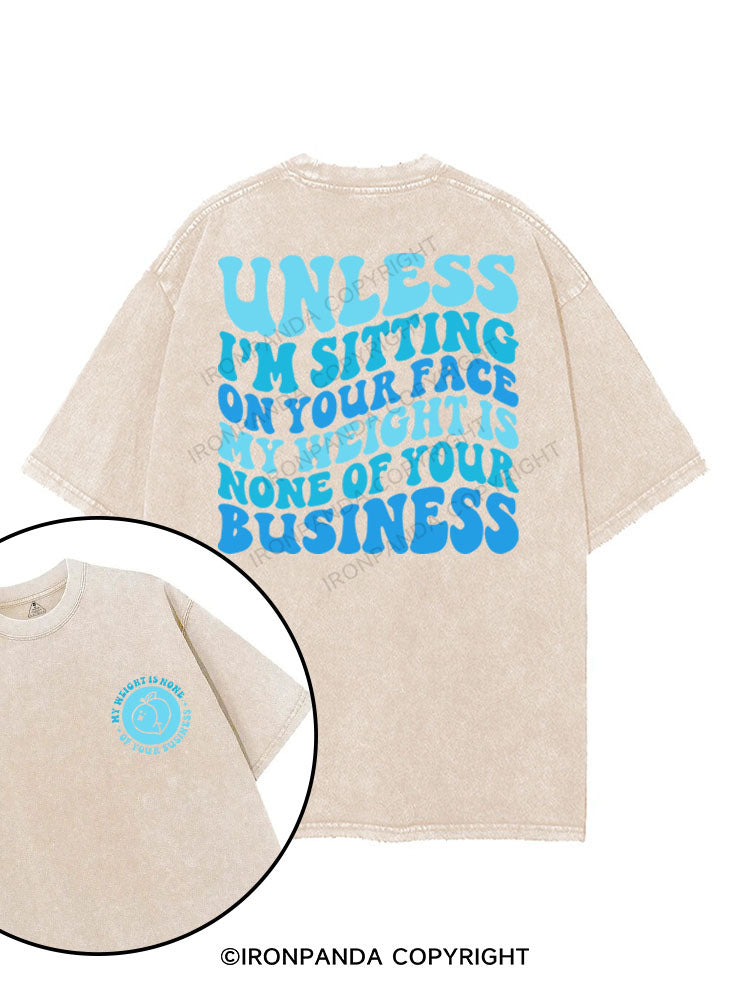UNLESS I'M SITTING ON YOUR FACE printed Gym Shirt