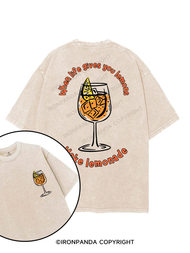WHEN LIFE GIVES YOU LEMONS, MAKE LEMONADE printed Gym Shirt