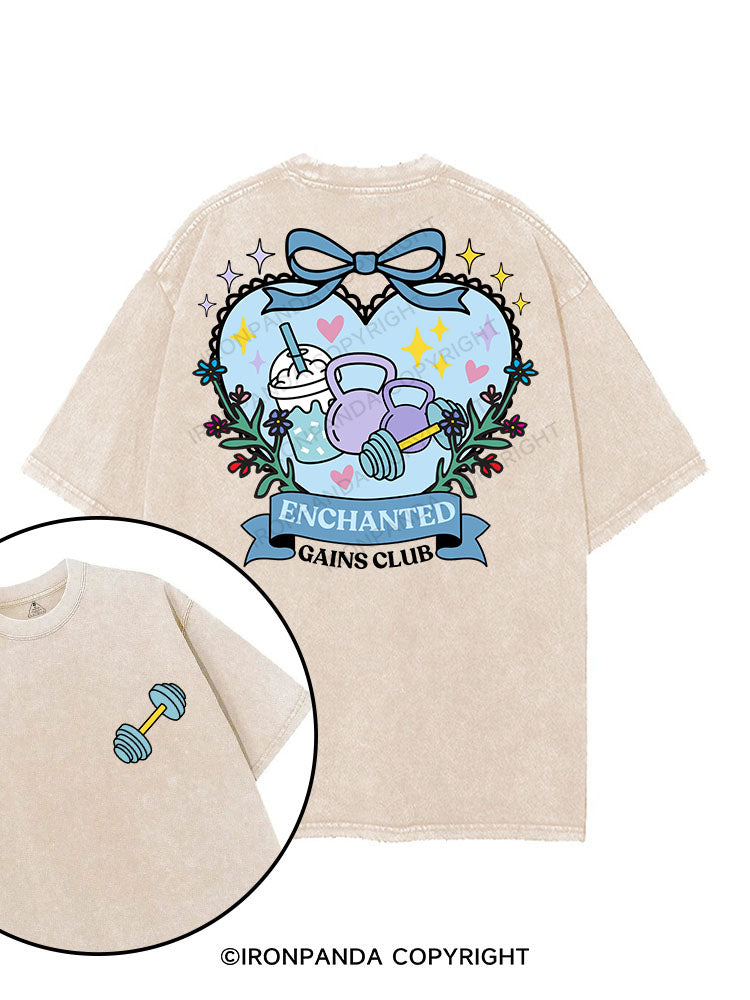 ENCHANTED GAINS CLUB printed Gym Shirt