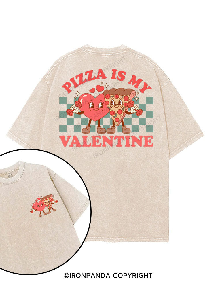 PIZZA IS MY VALENTINE printed Gym Shirt