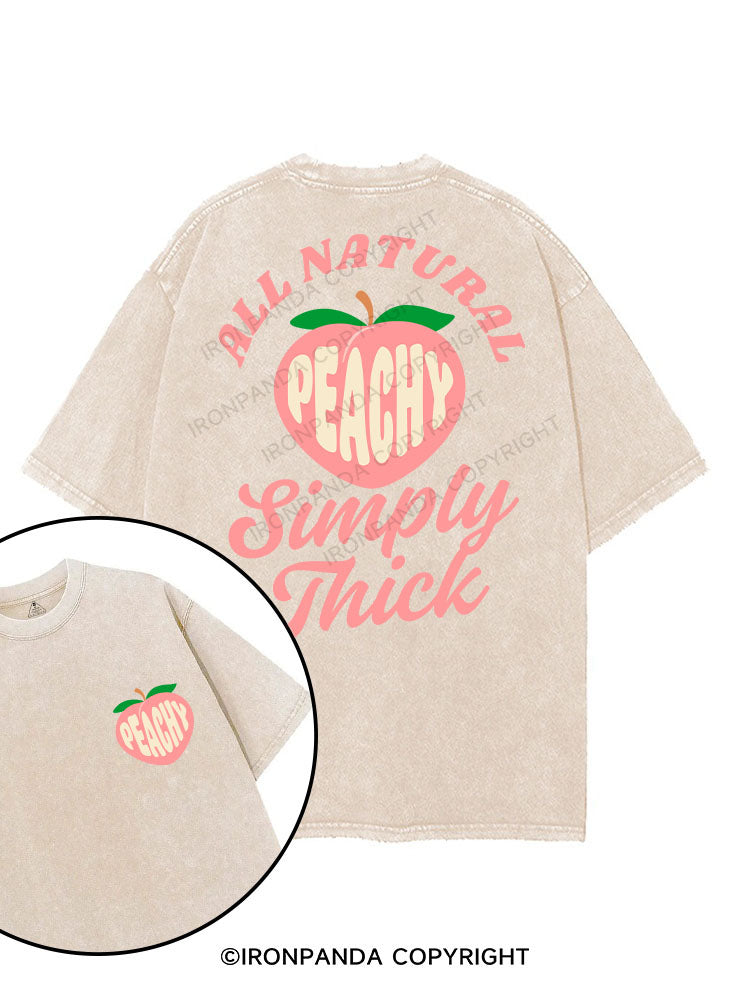 ALL NATURAL SIMPLY THICK printed Gym Shirt