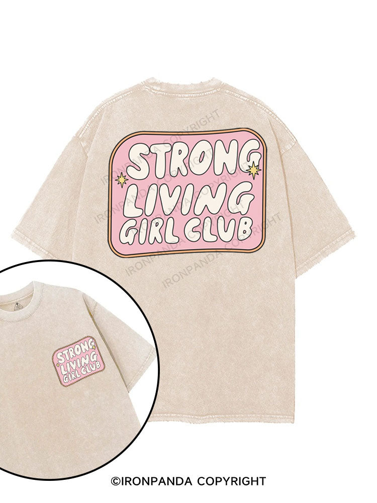 STRONG LIVING GIRL CLUB printed Gym Shirt