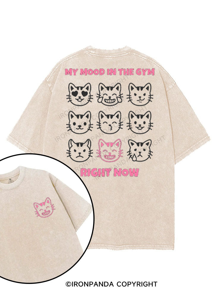 MY MOOD IN THE GYM RIGHT NOW printed Gym Shirt