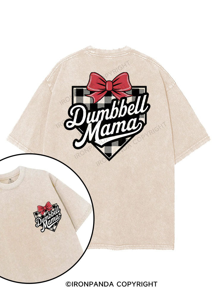 DUMBBELL MAMA printed Gym Shirt