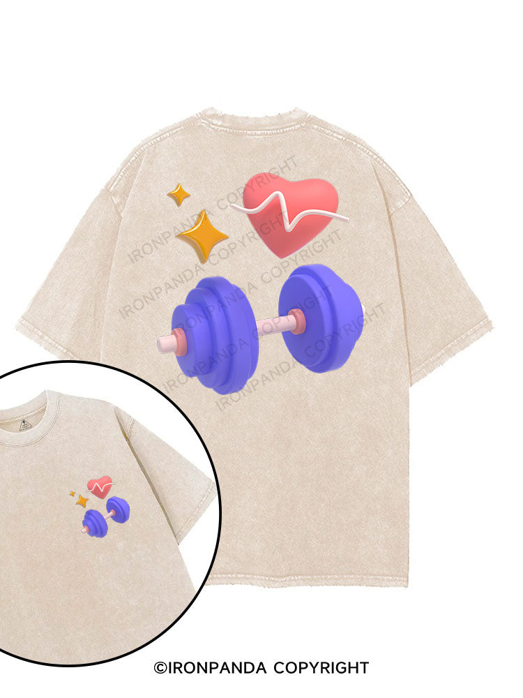 HEARTFELT GAINS printed Gym Shirt