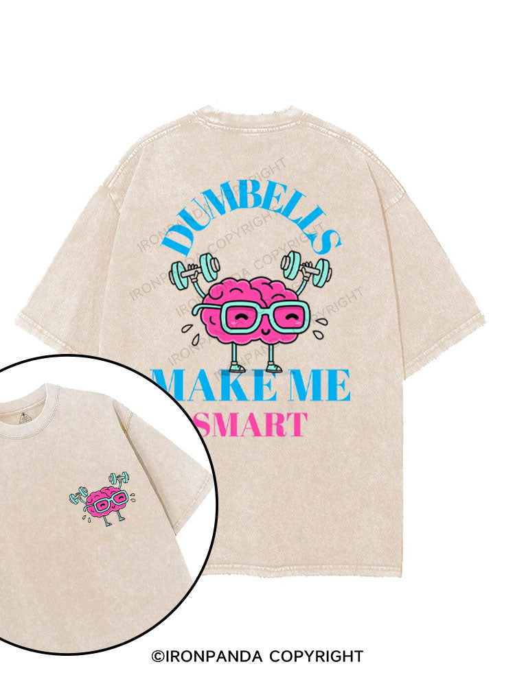 DUMBELLS MAKE ME SMART printed Gym Shirt