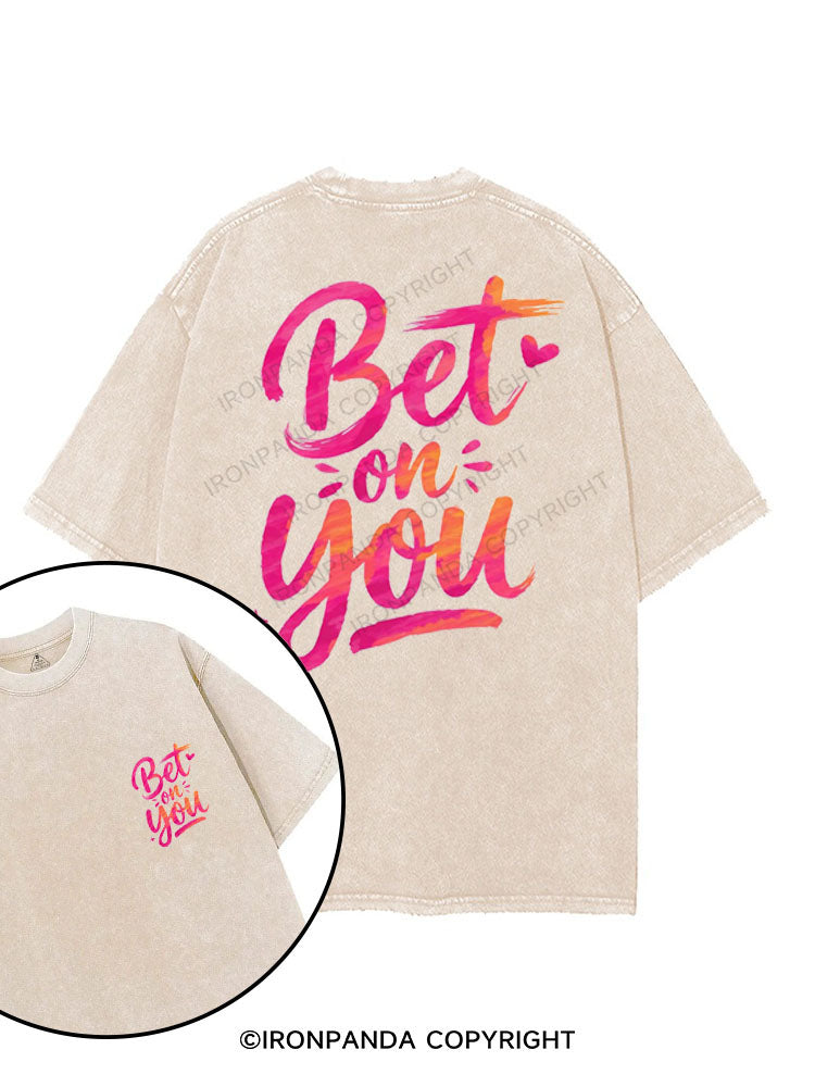 BET ON YOU printed Gym Shirt