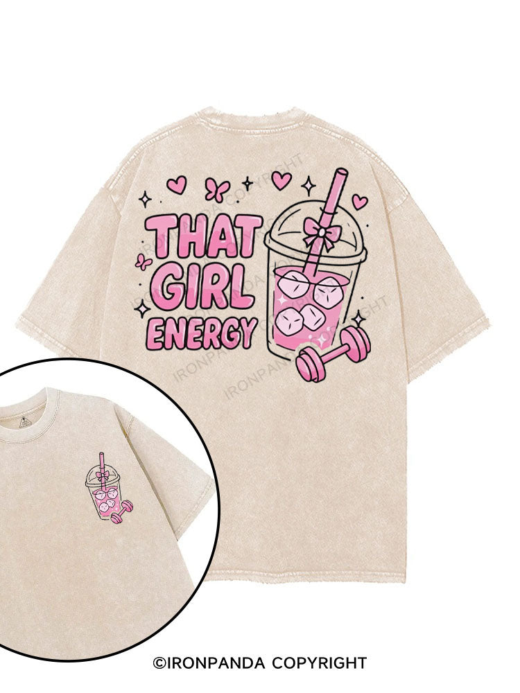 THAT GIRL ENERGY printed Gym Shirt