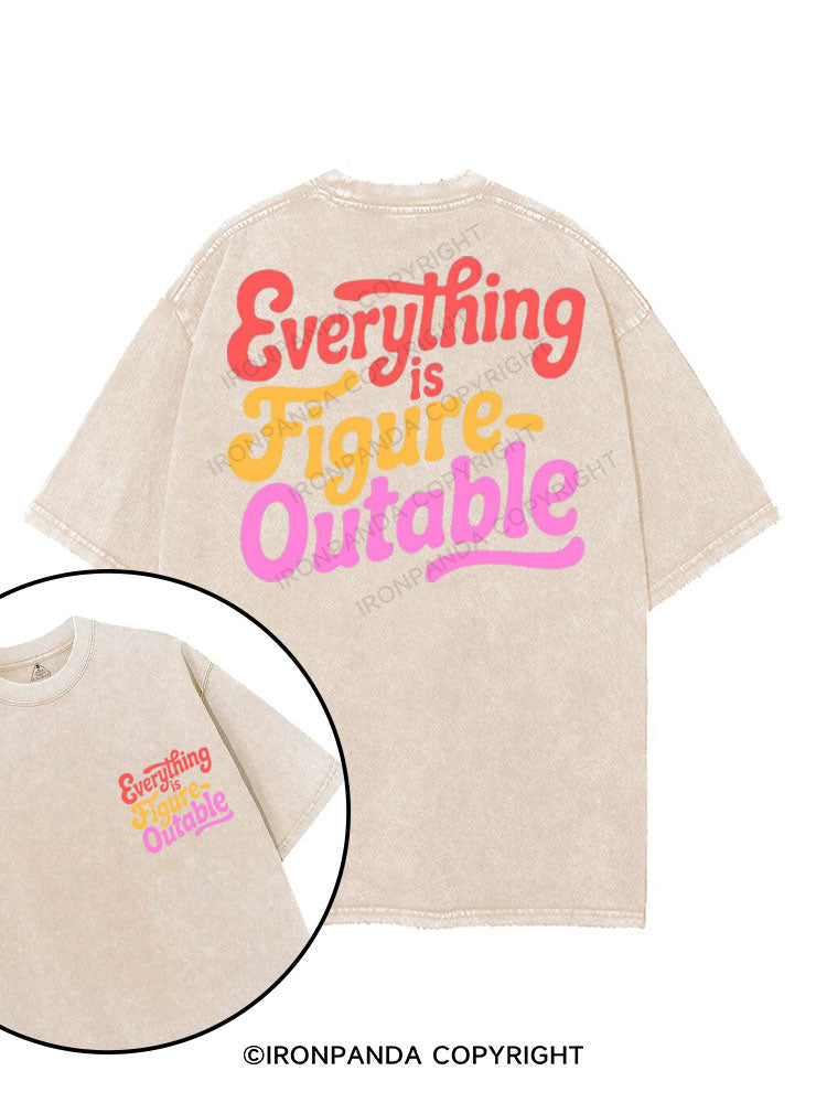 EVERYTHING IS FIGUREOUTABLE printed Gym Shirt