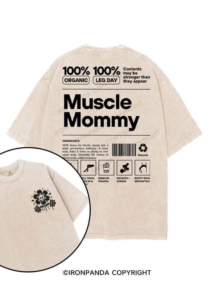 Muscle Mom printed Gym Shirt