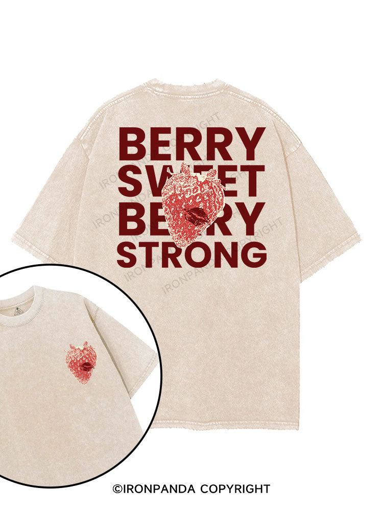 BERRY SWEET BERRY STRONG printed Gym Shirt