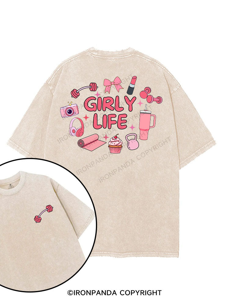 GIRLY LIFE printed Gym Shirt
