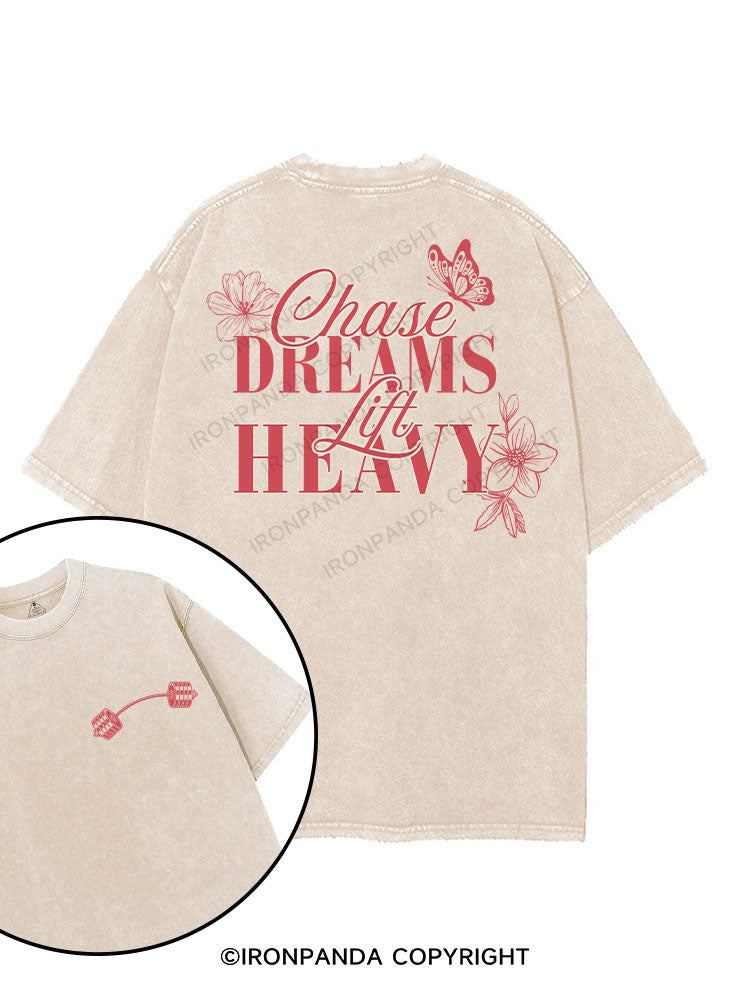 CHASE DREAMS LIFT HEAVY printed Gym Shirt
