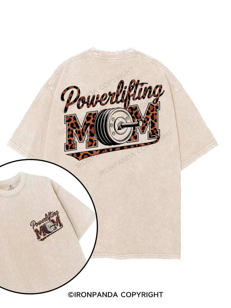 POWERLIFTING MOM printed Gym Shirt