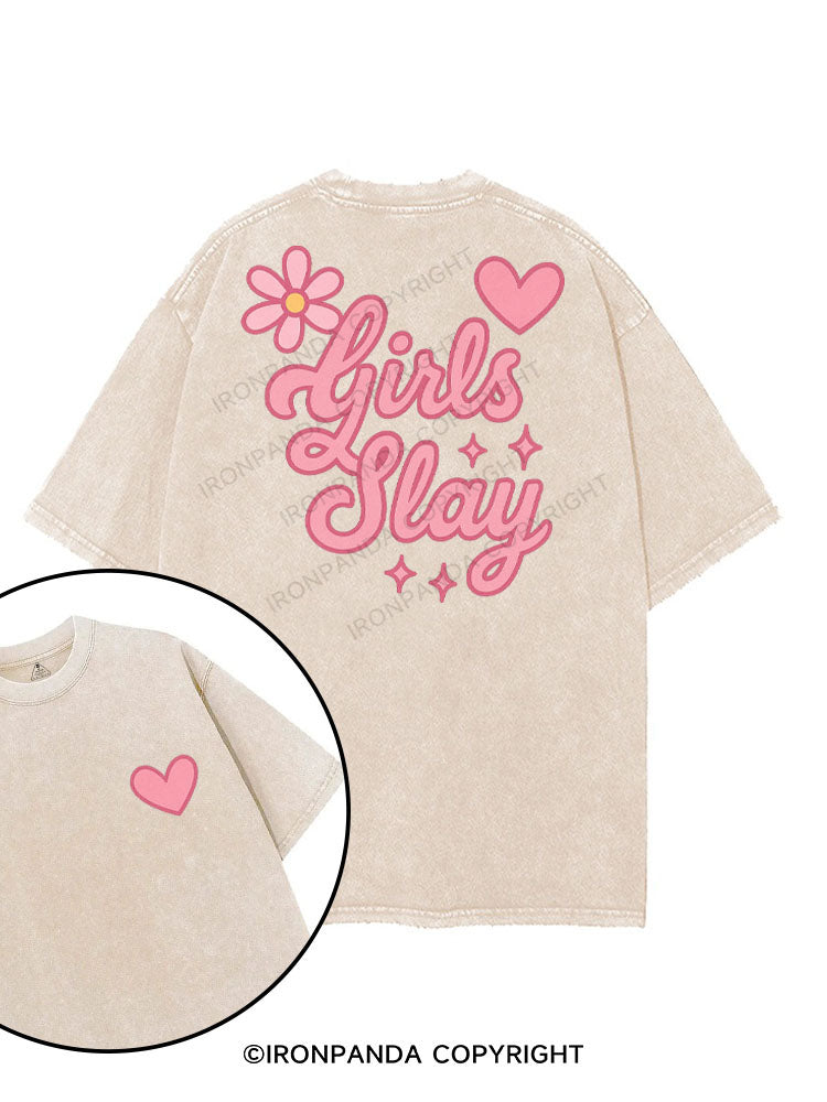 GIRLS SLAY printed Gym Shirt