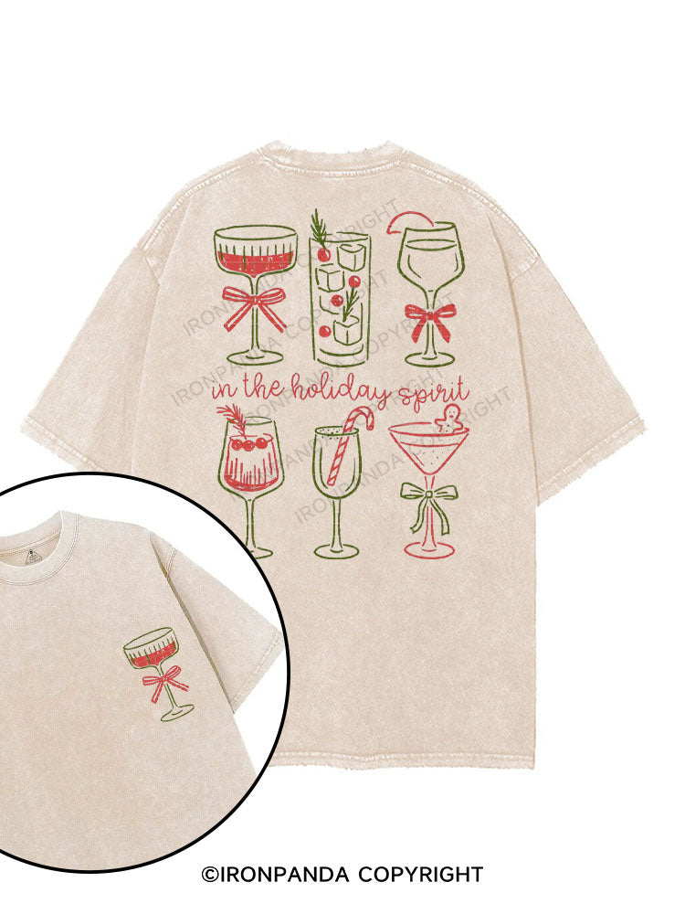 IN THE HOLIDAY SPIRIT printed Gym Shirt