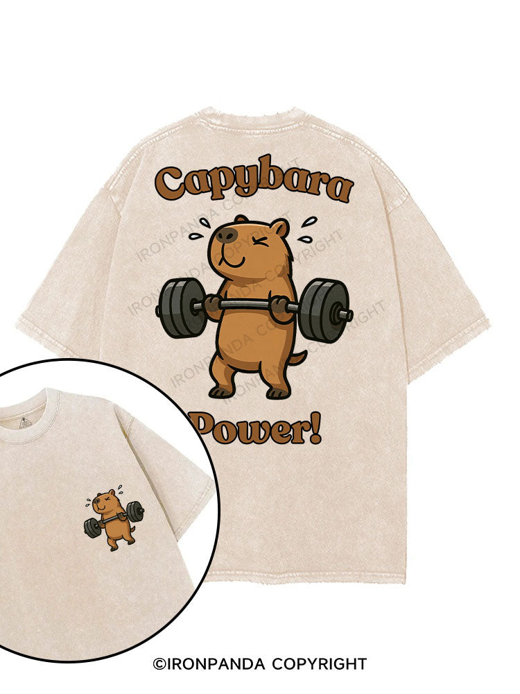 CAPYBARA POWER! printed Gym Shirt