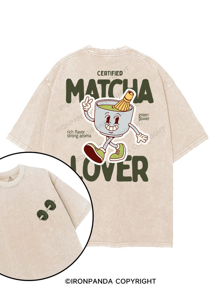CERTIFIED MATCHA LOVER printed Gym Shirt