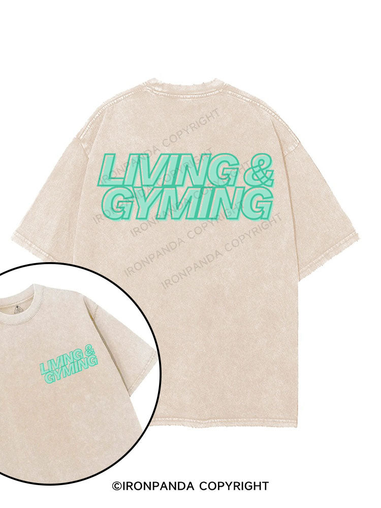LIVING & GYMING printed Gym Shirt