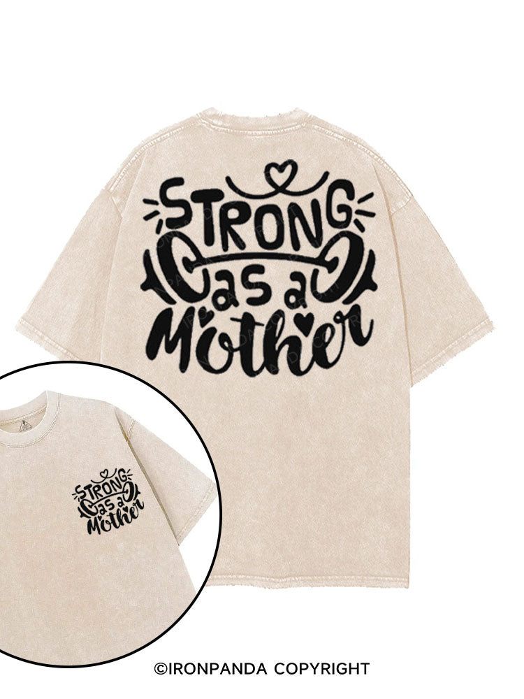 STRONG AS A MOTHER printed Gym Shirt