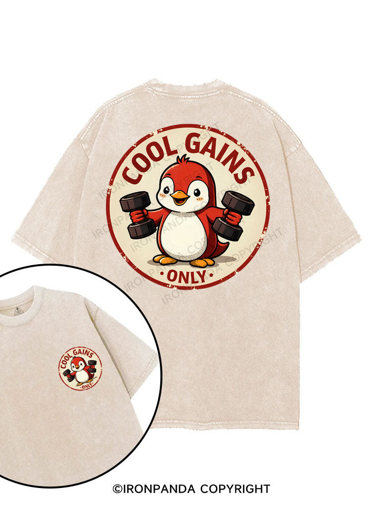 COOL GAINS ONLY printed Gym Shirt