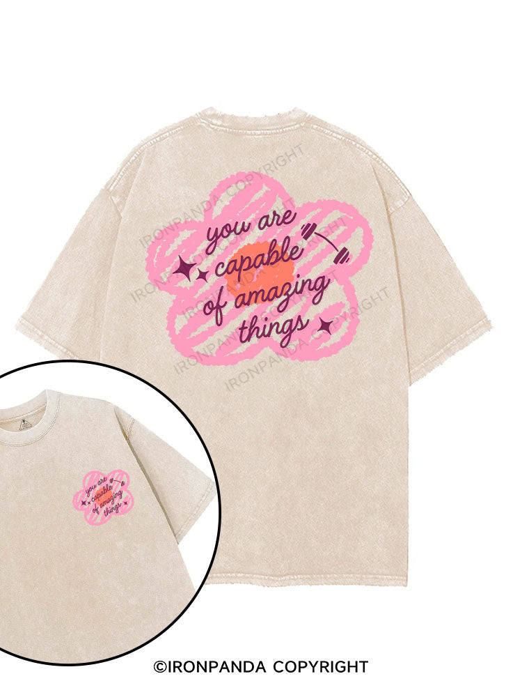 YOU ARE CAPABLE OF AMAZING THINGS printed Gym Shirt