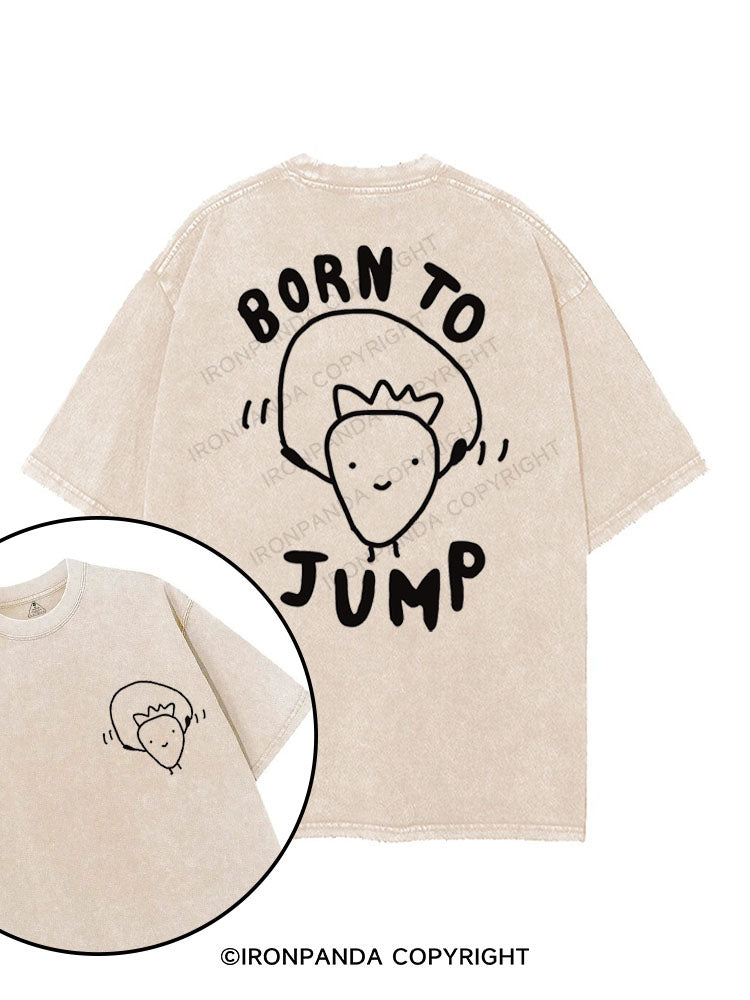 BORN TO JUMP printed Gym Shirt
