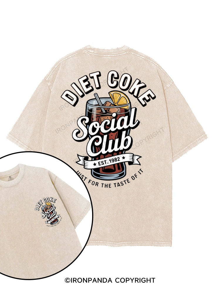 DIET COKE SOCIAL CLUB JUST FOR THE TASTE OF IT printed Gym Shirt