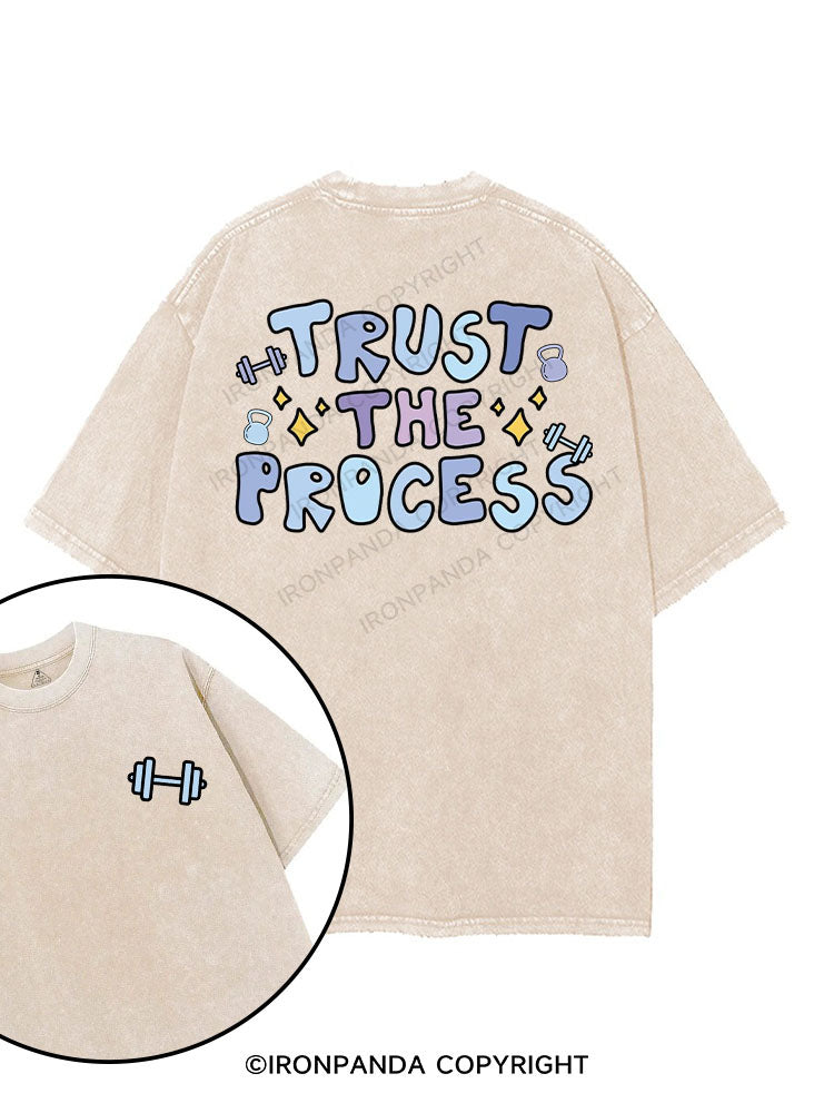 TRUST THE PROCESS printed Gym Shirt