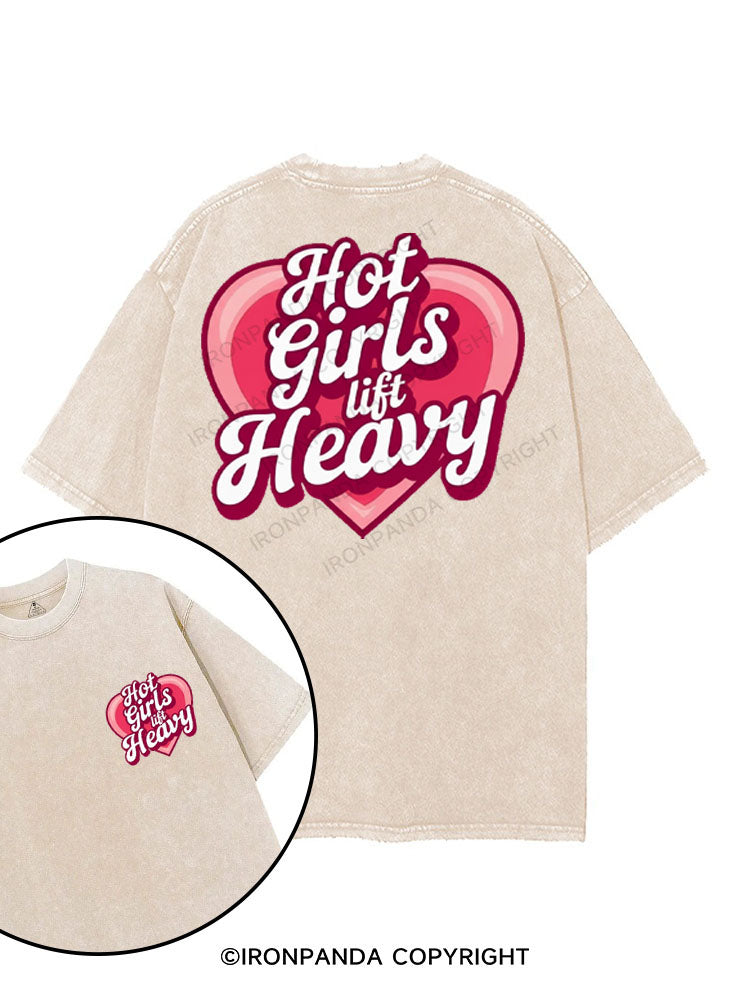 HOT GIRLS LIFT HEAVY printed Gym Shirt