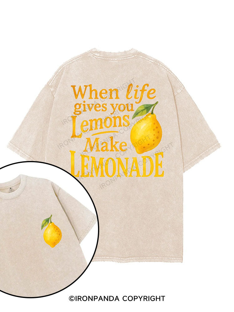 WHEN LIFE GIVES YOU LEMONS MAKE LEMONADE printed Gym Shirt
